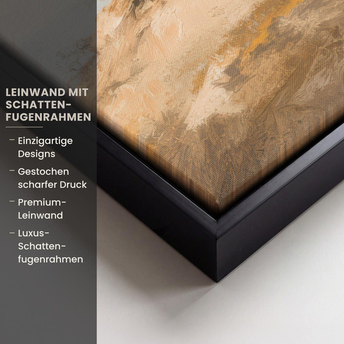 LEINWAND Bilder mit Rahmen - Hügel - Abstrakt - Christentum - Kreuz - 60x80 - Hellgrau, Textil (60/80cm) - MuchoWow