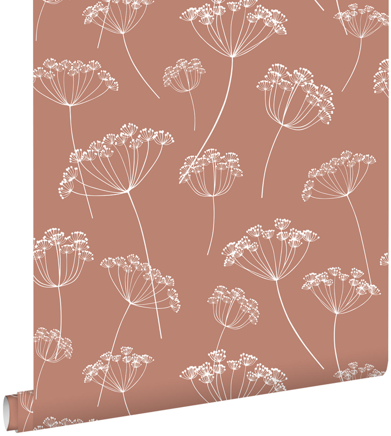 TAPETE Doldenblütler 53 cm x 10.05 m - Orange, Papier (53/1000cm) - ESTAhome
