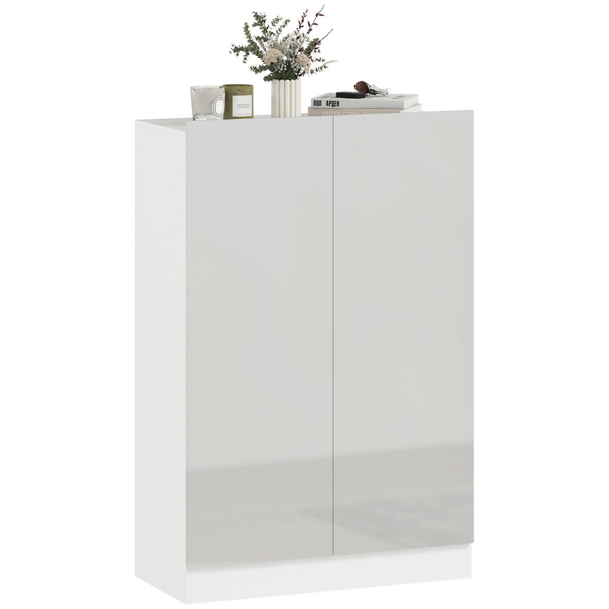 SCHUHSCHRANK DE-09737 Weiß - Weiß, Holzwerkstoff (72/103/34.5cm) - ComfortXL