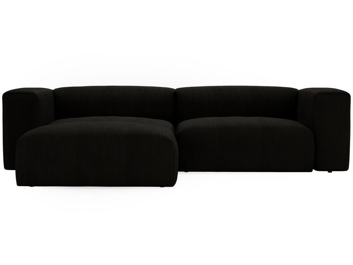 ECKSOFA Landi Schwarz Links - Schwarz, Kunststoff/Textil (180/240cm) - Graingold
