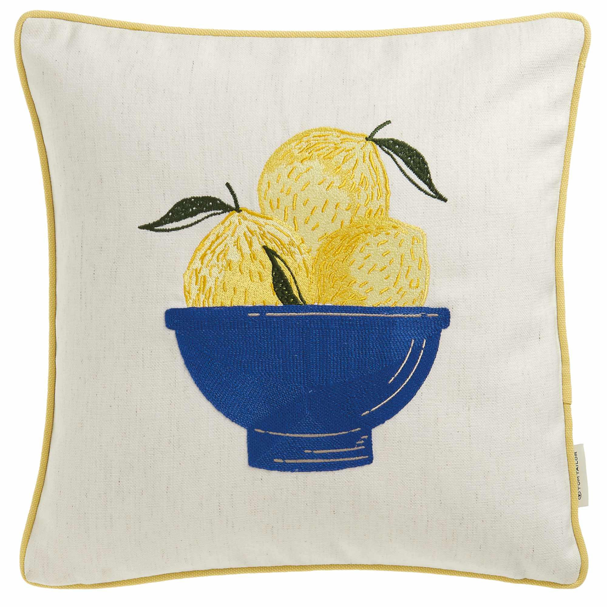 ZIERKISSENHÜLLE LEMONS - Gelb, Textil (38/38cm) - Tom Tailor