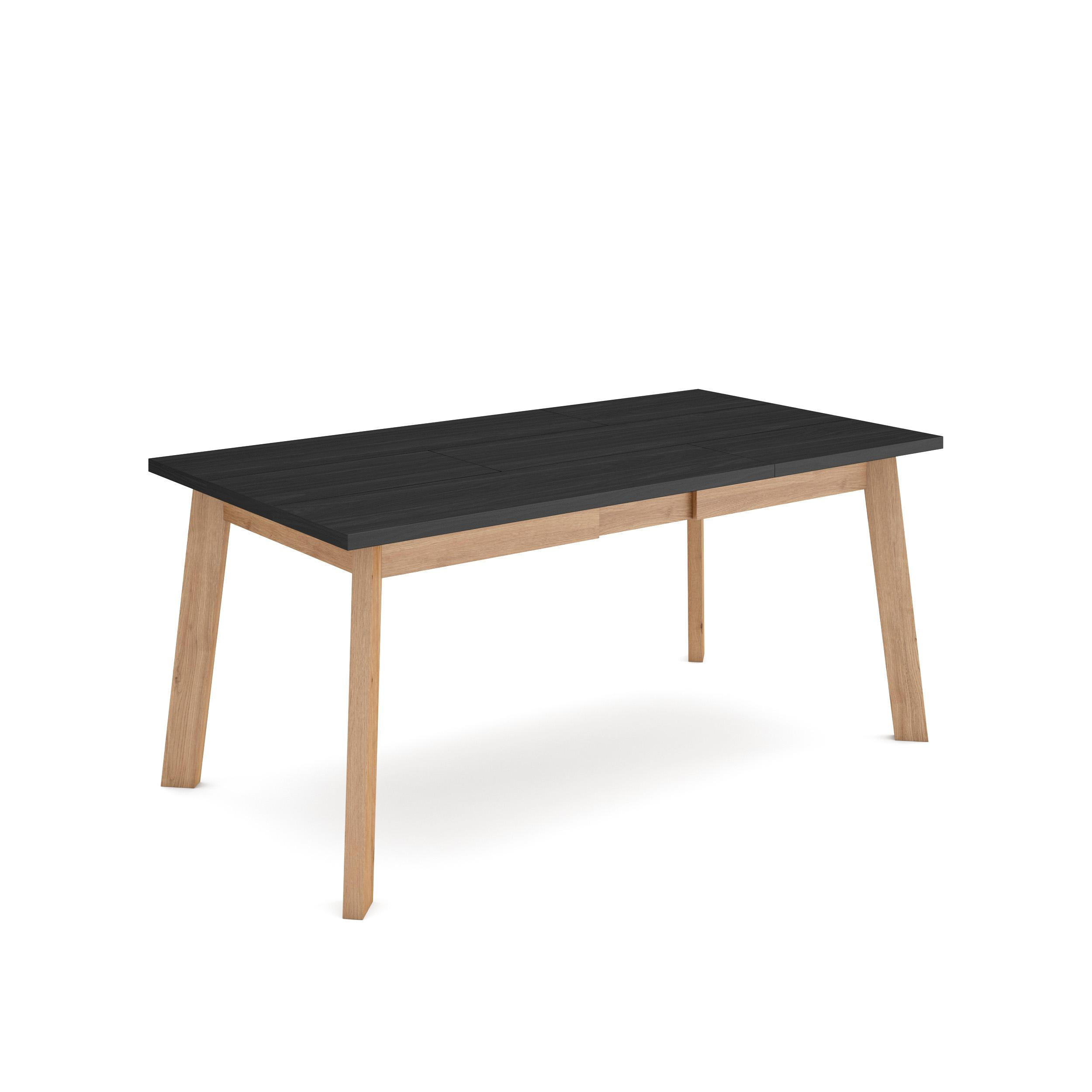 Skraut Home Esstisch Schwarz, Eiche 167x75x90 cm