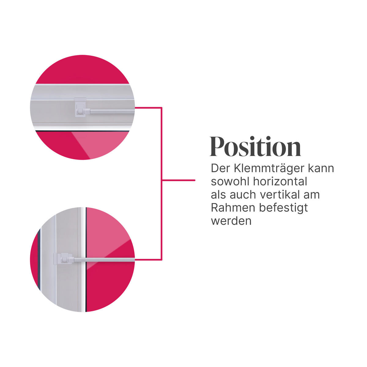 KLEMMTRÄGER für Cafehausstangen 2er Pack - Weiß, Kunststoff (2/4/4cm) - Bestlivings