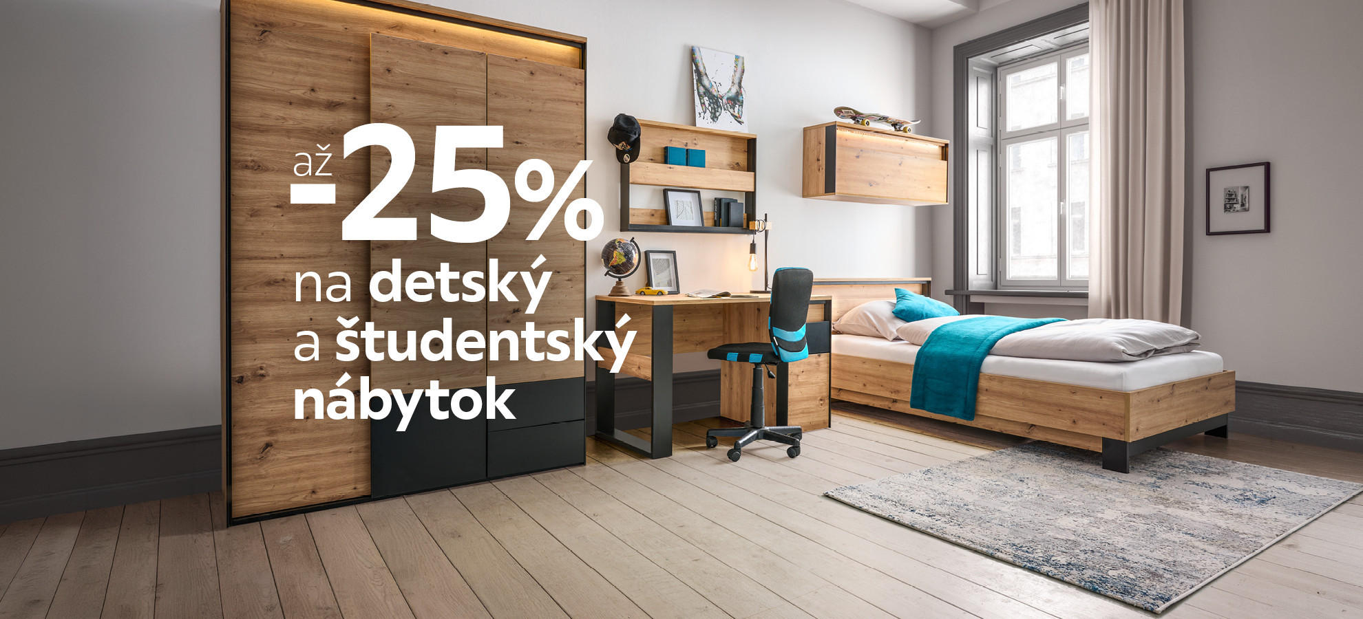 zľava až 25 % na študentský nábytok