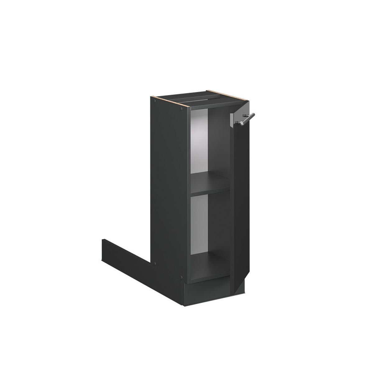 KUCHYŇSKÝ OSTROV Fame-Line Antracitový vysoký lesk - antracitová/vysoce lesklá černá, kompozitní dřevo (30/82/70cm) - Vicco