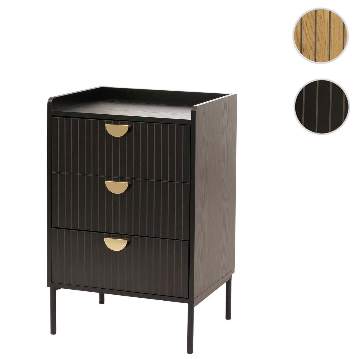 KOMODA Černá - černá, dřevo (50/77/42cm) - MCW