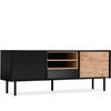 TV-SCHRANK LOFTY Loft-Stil, schwarz - Eichefarben/Schwarz, Holzwerkstoff (152/59/41cm) - KONSIMO®