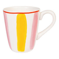 BECHER Streifen PY in Rosa - 350 ml - Pink, Keramik (0.35L) - Blond Amsterdam