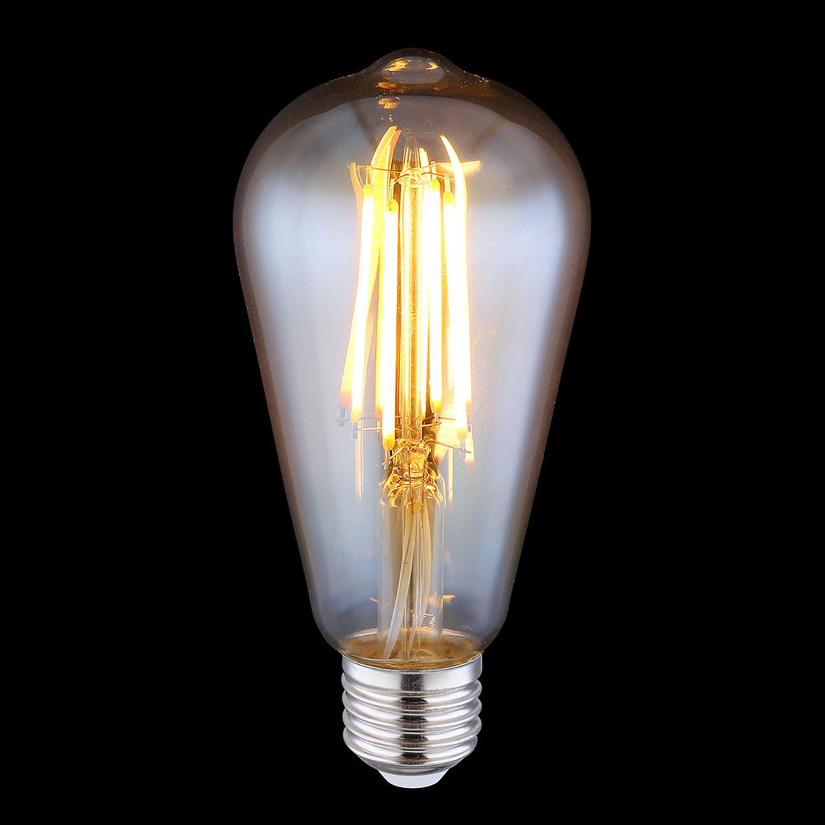 LED FILAMENT LEUCHTMITTEL Orange Glas - Orange, Glas (6.4/14cm) - Globo Lighting