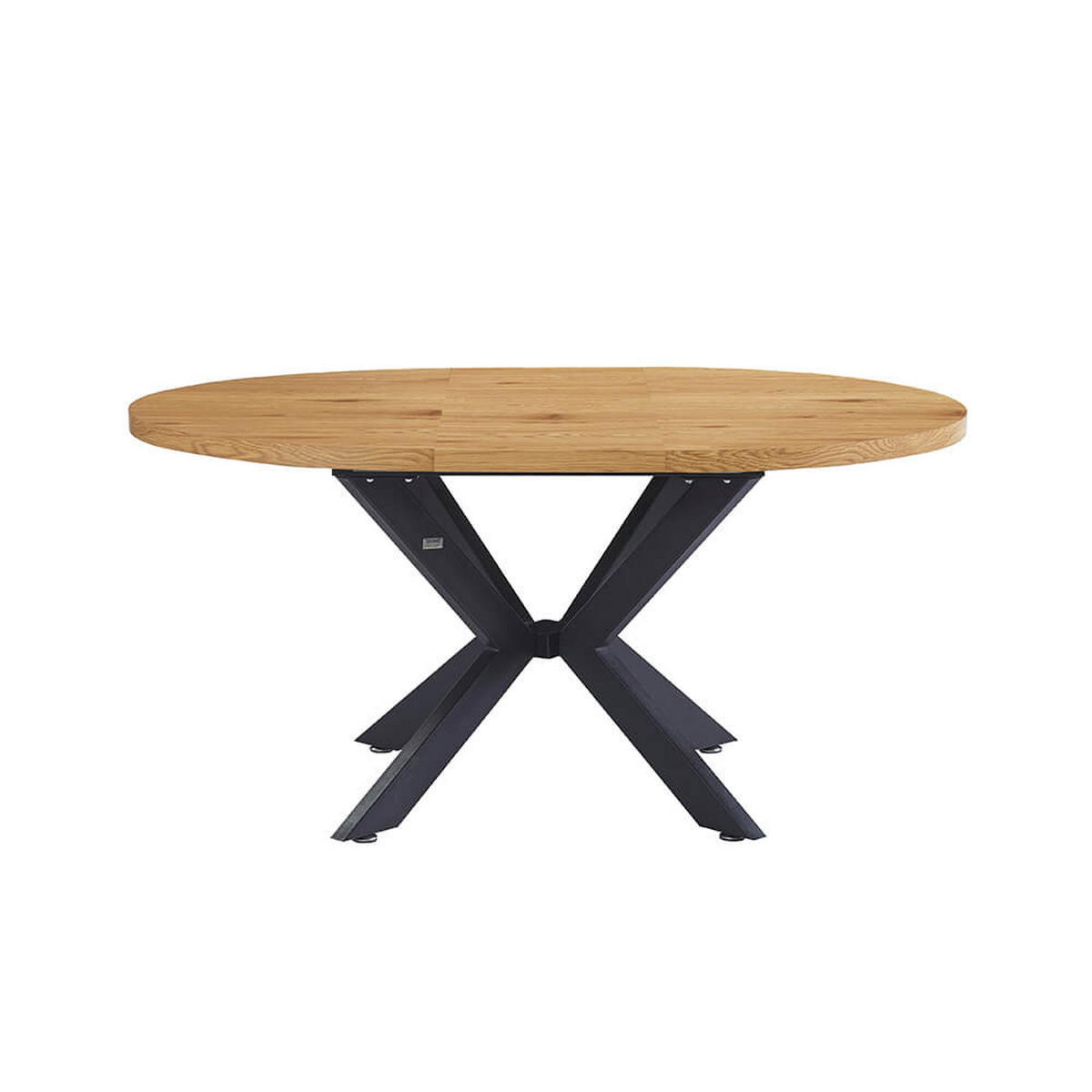 ESSTISCH Rund Ausziehbar AVENTURA inkl. Sternfuß - 120-160 x 120 cm Light Oak - Hellbraun, Holz (160/120/76cm) - Home Deluxe