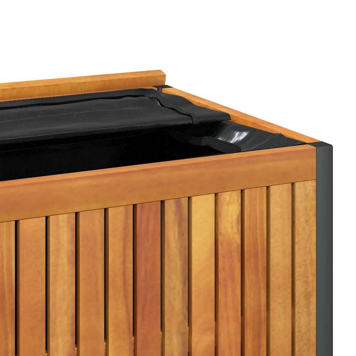 GARTENBOX 85/45/45/53 Cm Massivholz Akazie Und Stahl - Braun, Holz (45/53/85cm) - vidaXL