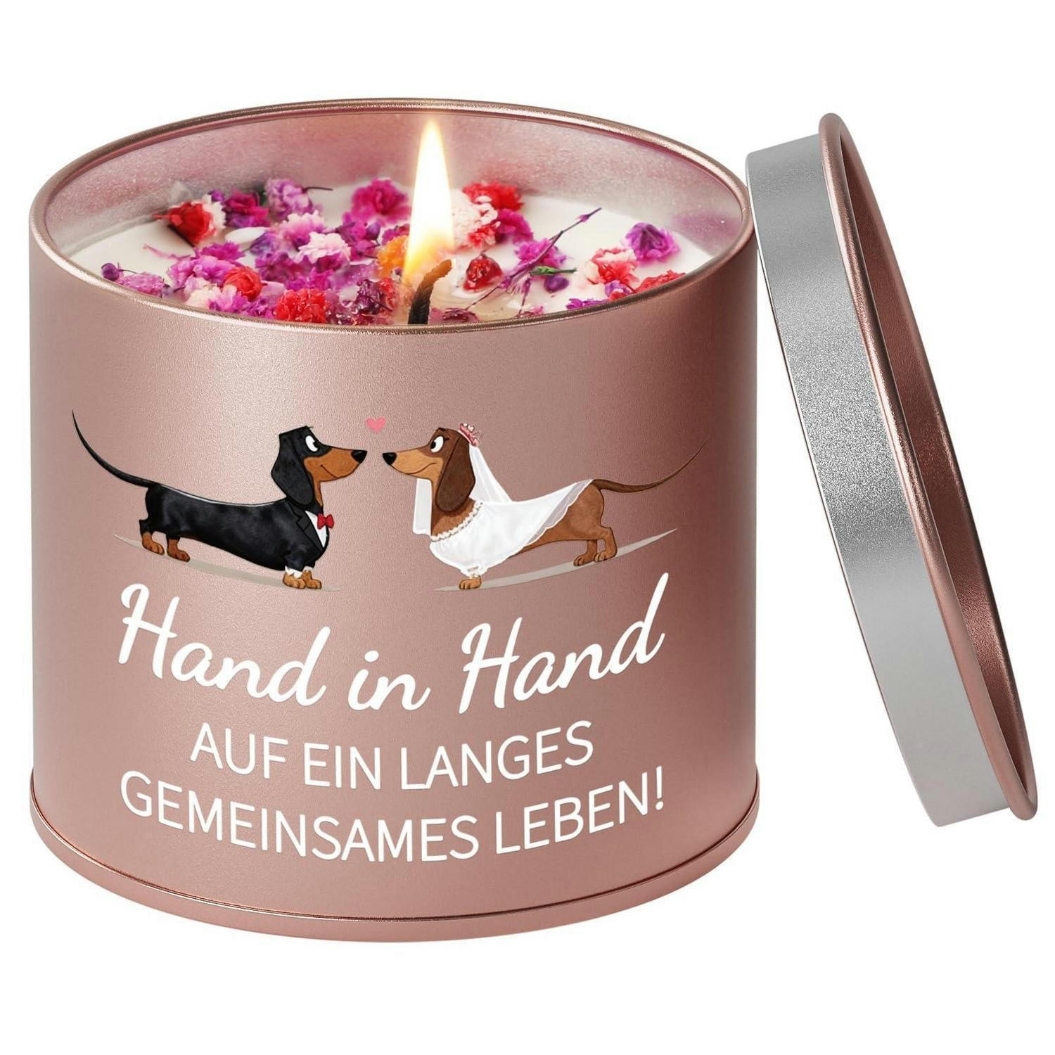 DUFTKERZE Lavendel 50 Stunden Brenndauer - Flieder, Metall (7.5cm)