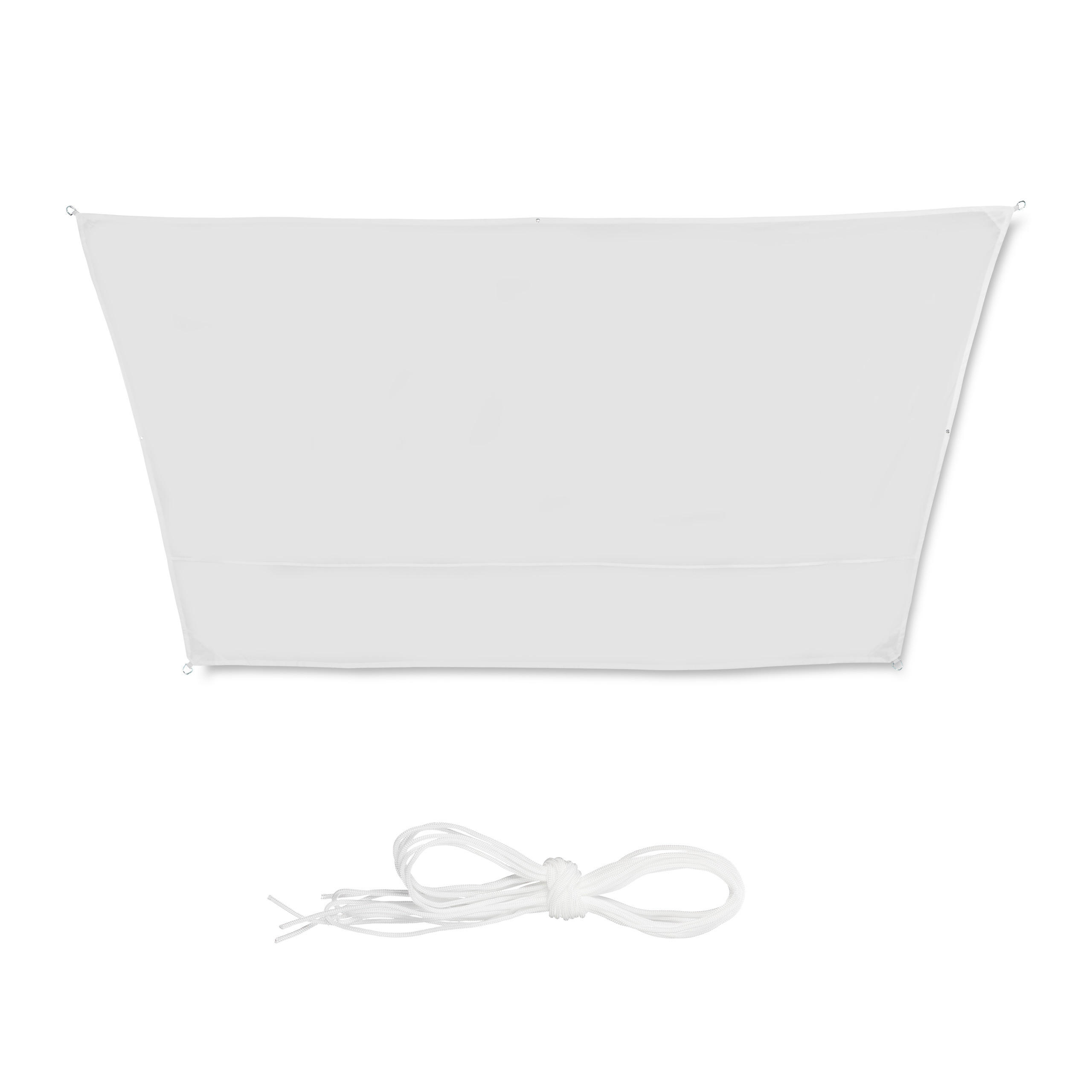 SONNENSEGEL - Weiß, Textil/Metall (400/300cm) - Relaxdays