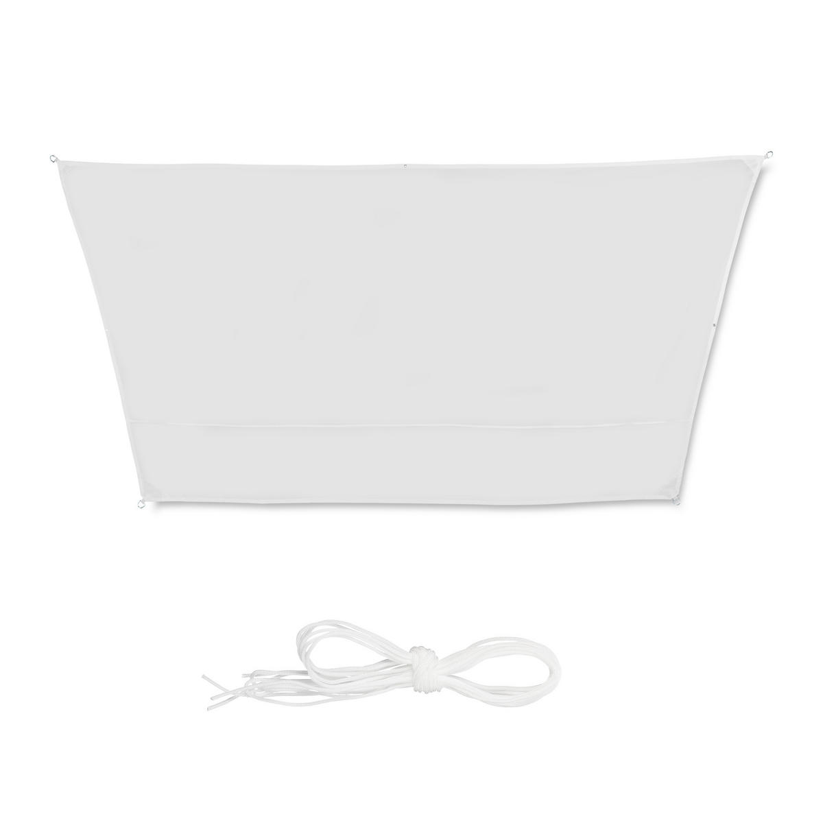 SONNENSEGEL - Weiß, Textil/Metall (400/300cm) - Relaxdays