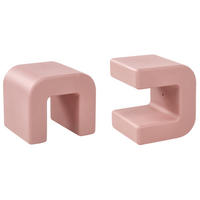 BEISTELLTISCH 2er-Set Rosa - Pink, Kunststoff (41/45/40cm) - Beliani
