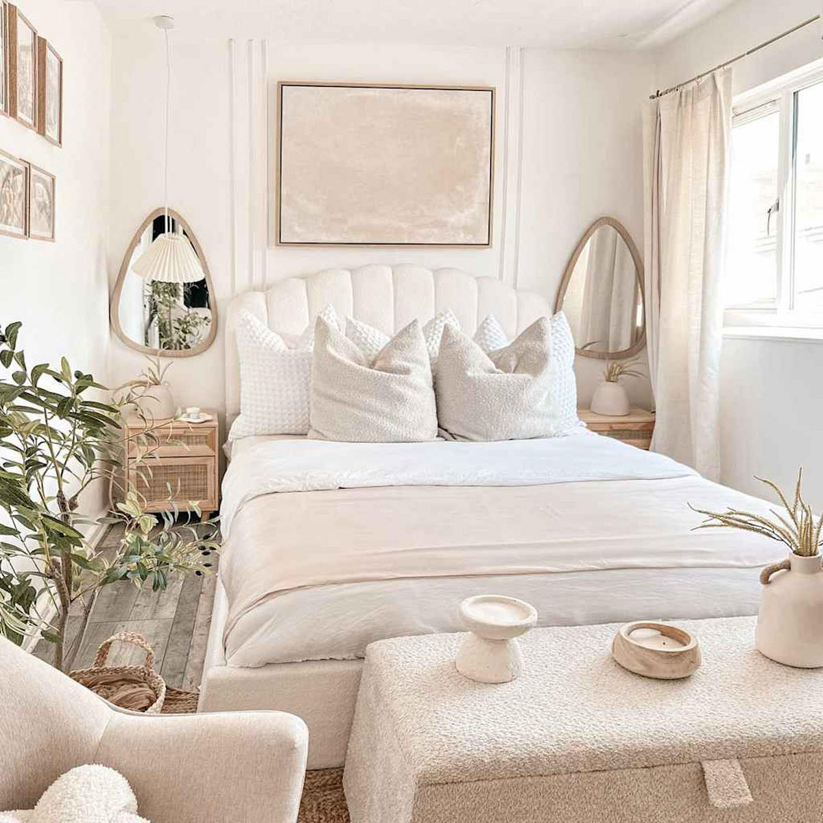 NACHTTISCHE 2er set Braun Massivholz Kiefer Und Natur-Rattan - Braun, Holz (30/50/40cm) - vidaXL