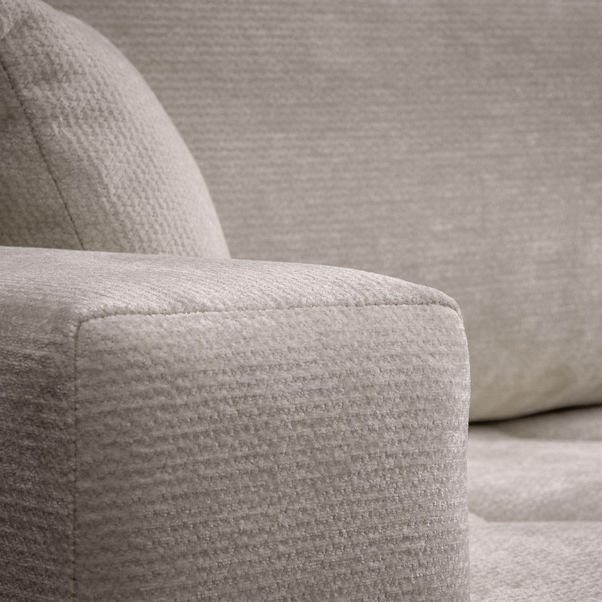 ECKSOFA CLOUD II L mit Schlaffunktion, Vibe 08 - Ecru, Textil (247/152cm) - Lookway