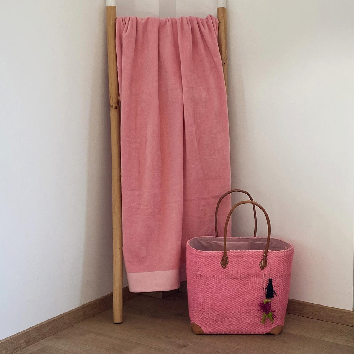 BADETUCH Velours uni Shady Candy 140x180 370g/m² - Pink, Textil (140/180cm) - LE COMPTOIR DE LA PLAGE