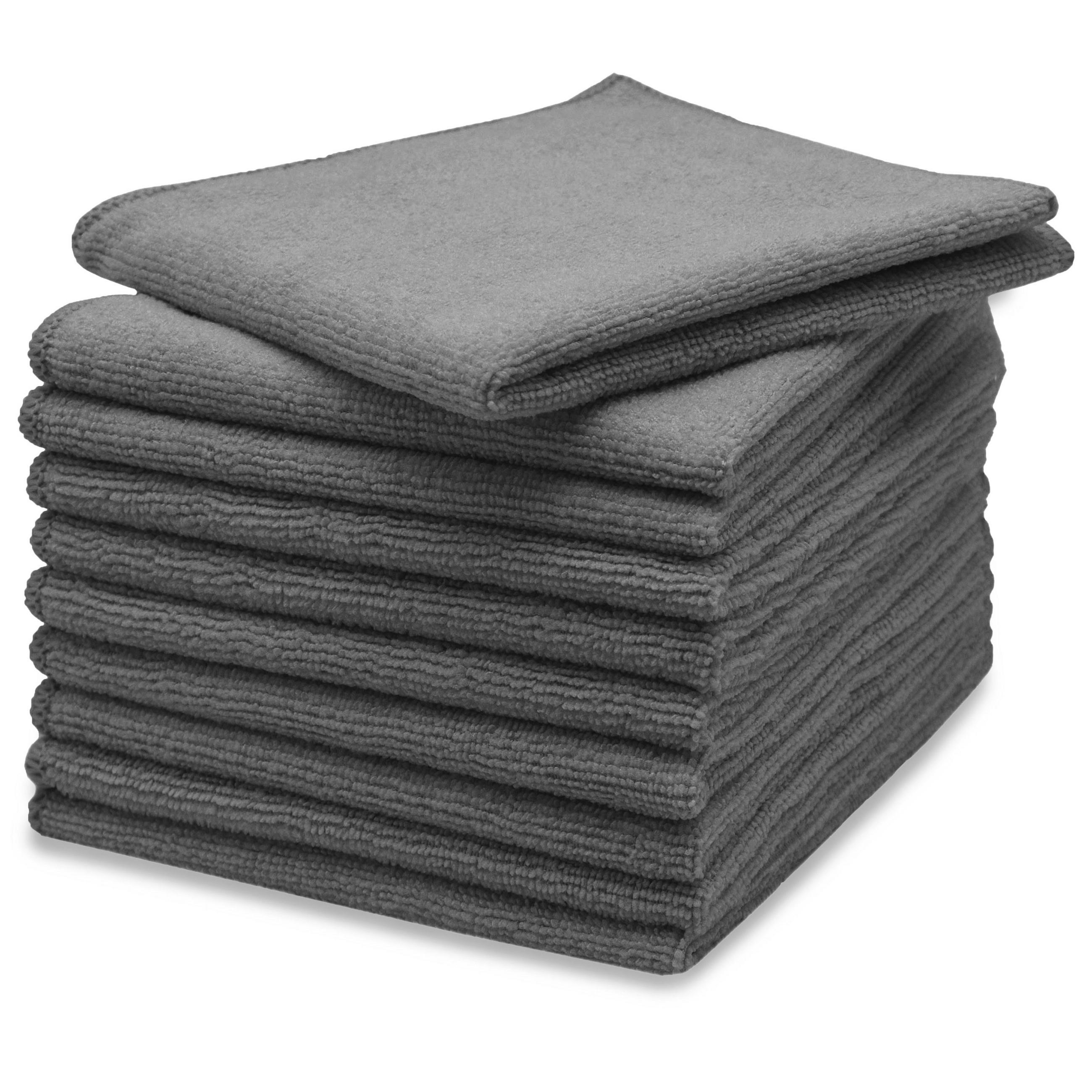 REINIGUNGSTÜCHER, 10er-Set, 40x40 cm, 80% Polyester, 20% Polyamid, Grau - Anthrazit, Textil (40/40cm) - Zollner