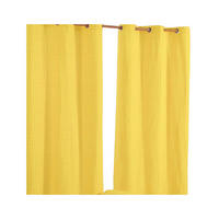 ÖSENVORHANG Vichy-Karo blickdicht 2er-Set, 117/137 cm - Gelb, Textil (117/137cm) - Homescapes