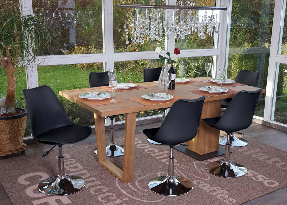 ESSZIMMERSTUHL Schwarz 6er-Set - Schwarz, Textil (48/80/54cm) - MCW
