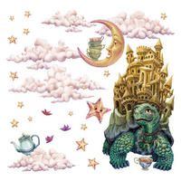 WANDAUFKLEBER 130x168cm - Märchentiere - Multicolor, Kunststoff (130/168/0.1cm) - Wallfluent