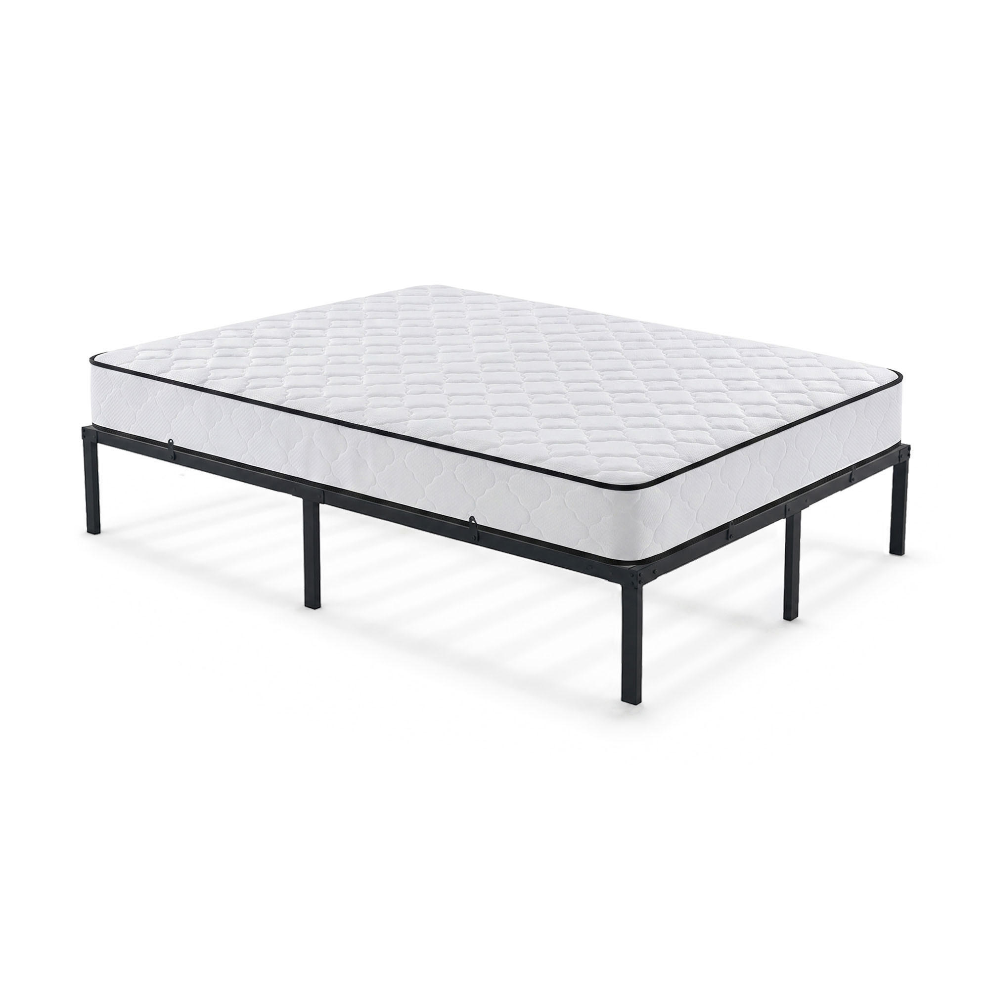 METALLBETT Klappbares mit Matratze 120x200 cm Schwarz - Schwarz, Metall - Akord