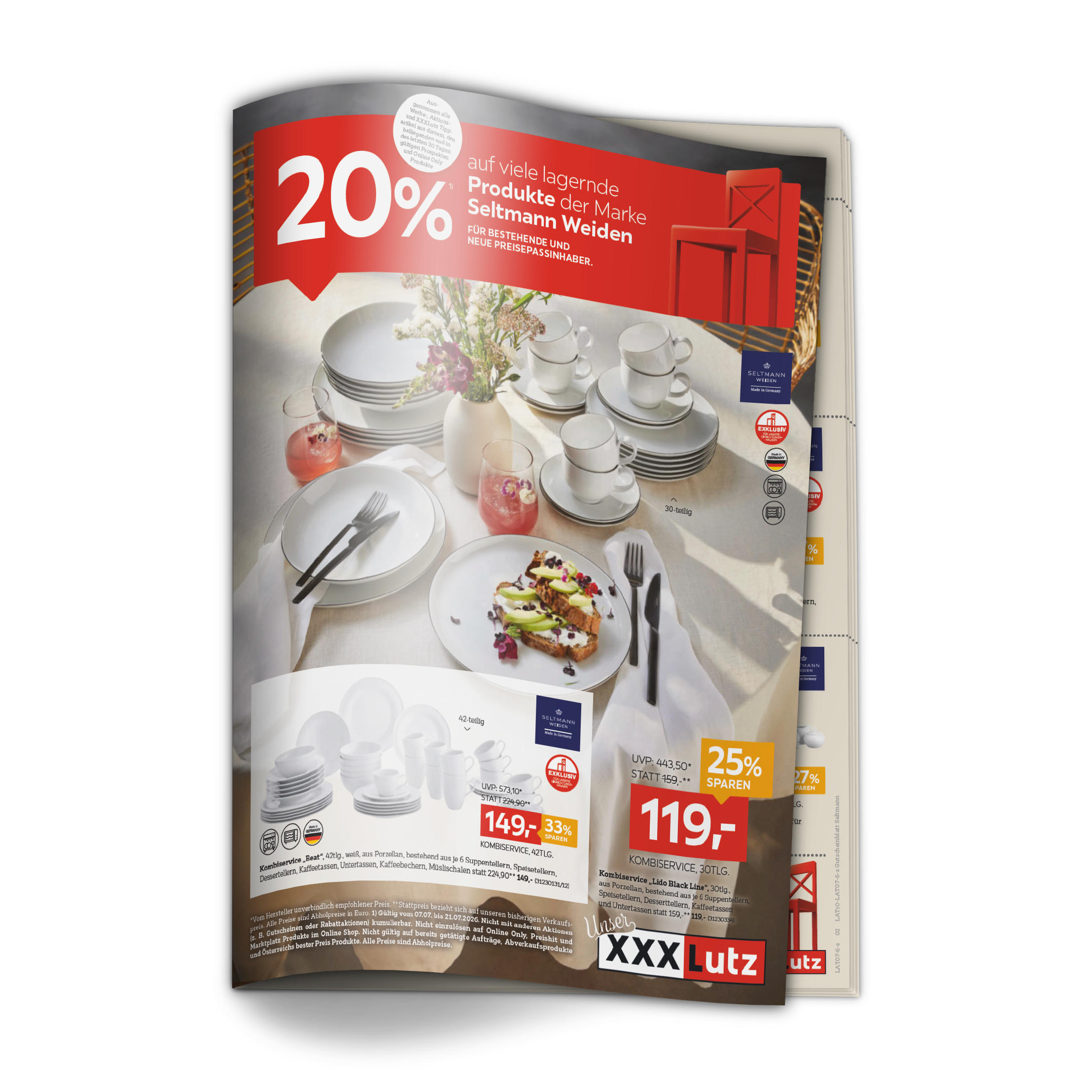 20%¹ ⁾ auf viele lagernde Produkte der Marke Seltmann Weiden FÜR BESTEHENDE UND NEUE PREISEPASSINHABER