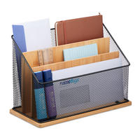 DRŽIAK na papiere - viacfarebná, kov/drevo (29/20/14cm) - Relaxdays