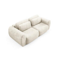 SCHLAFSOFA Simone - Creme, Holzwerkstoff/Textil (266/95/110cm) - Fun Möbel