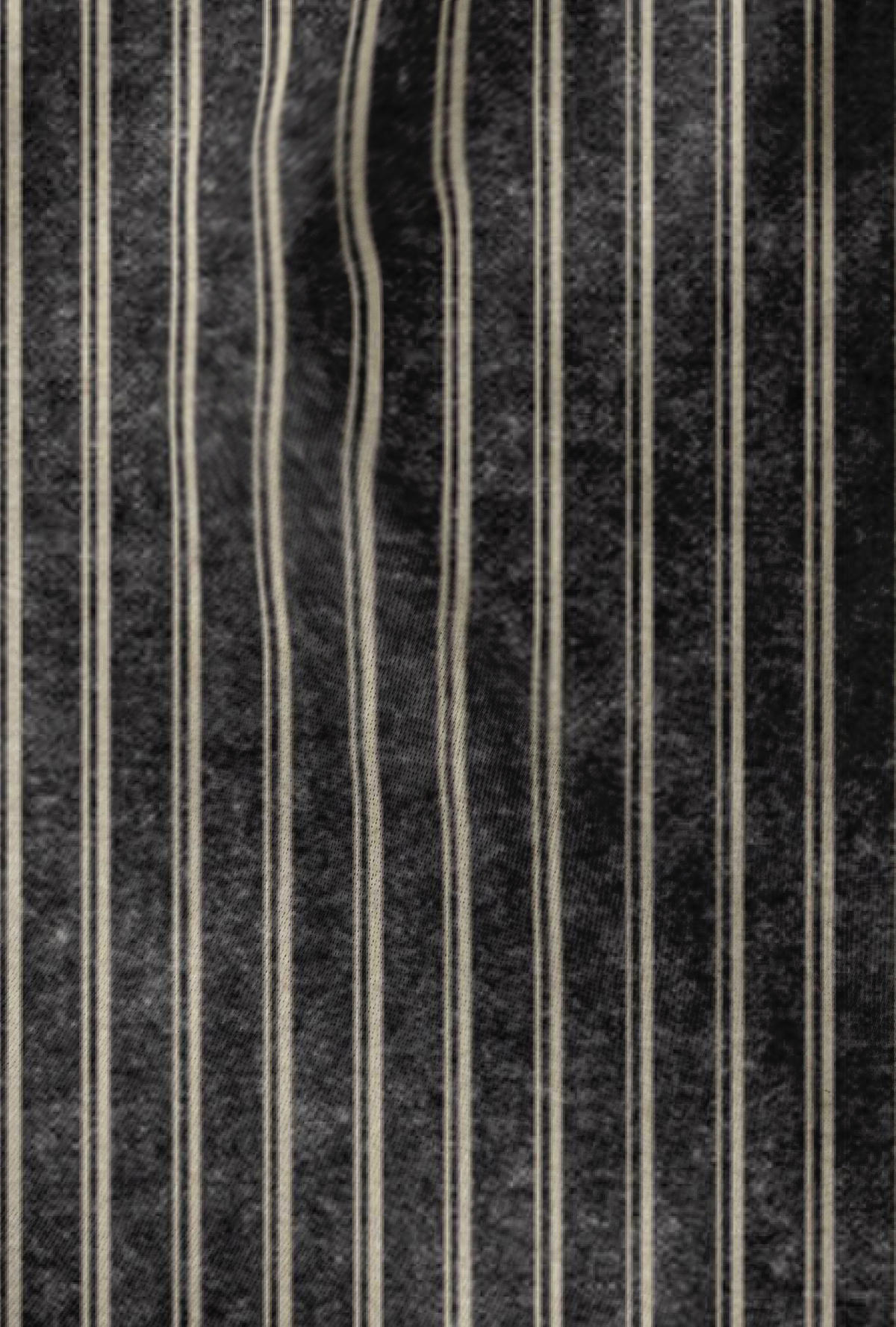 BETTWÄSCHE-GARNITUR Premium Melange Webstreifen titanium, 155x200 cm + 80x80 cm - Titanfarben, Textil (155/200cm) - biberna