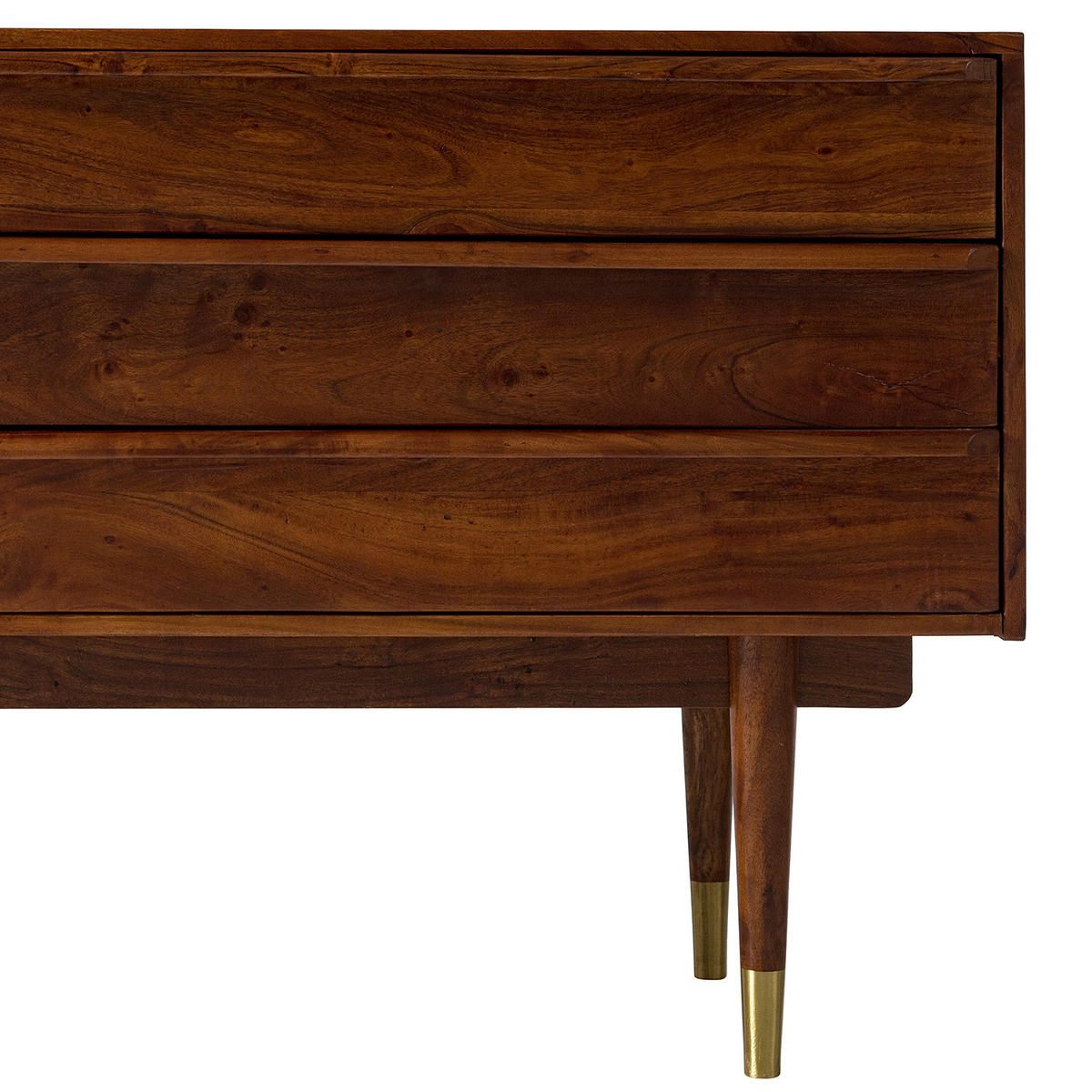 SIDEBOARD - Akazie massiv / Metall - Akaziefarben, Holz (180/80/42cm) - home24