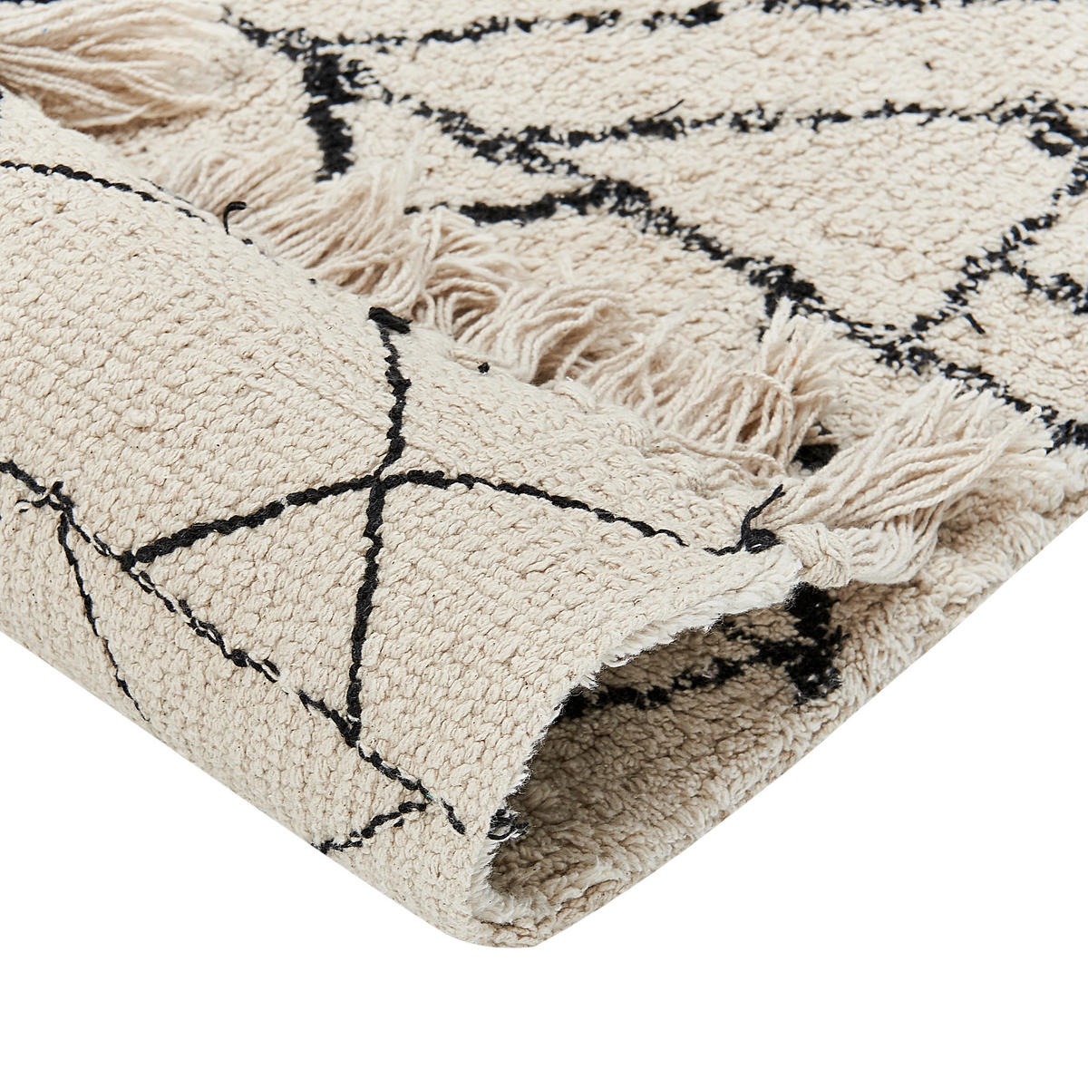KURZFLOR-TEPPICH Zeyne 230/160 cm - Beige, Textil (160/230cm) - Beliani