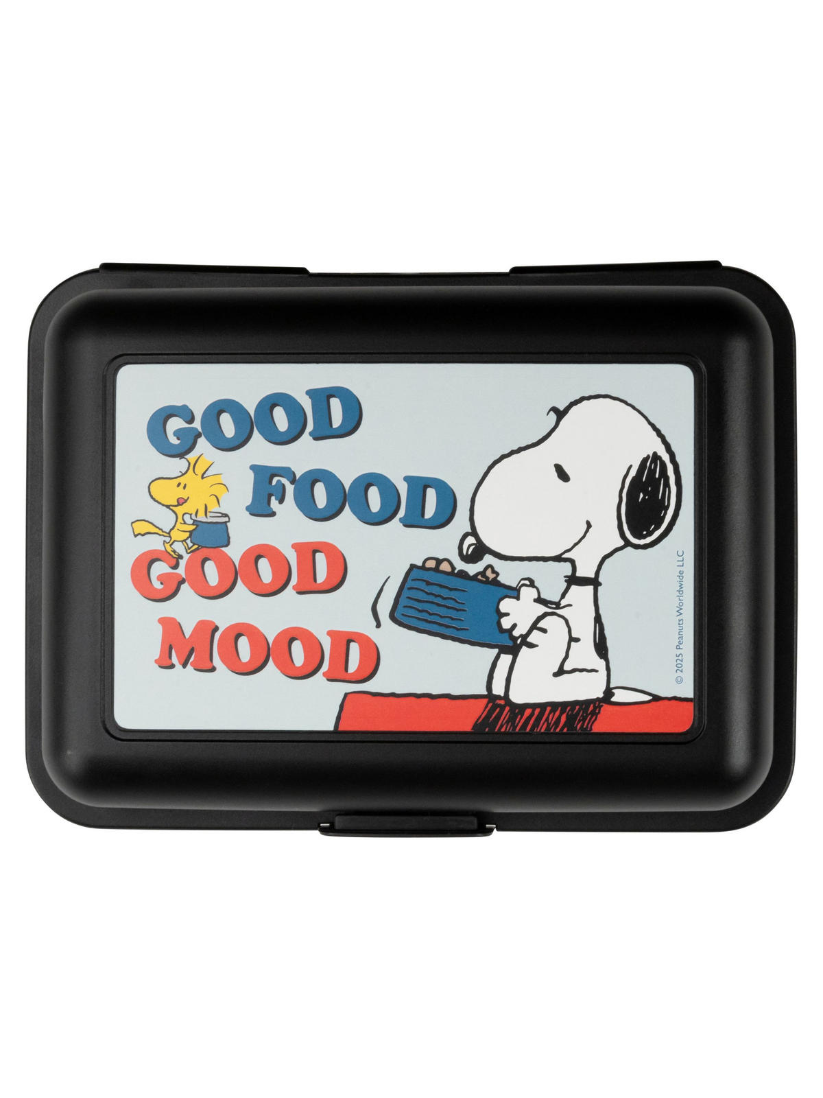 BROTDOSE The Peanuts Snoopy Good Food Good Mood Schwarz 17,5 x 12,8 x 6,9 cm - Schwarz, Kunststoff (17.5/6.9/12.8cm) - United Labels