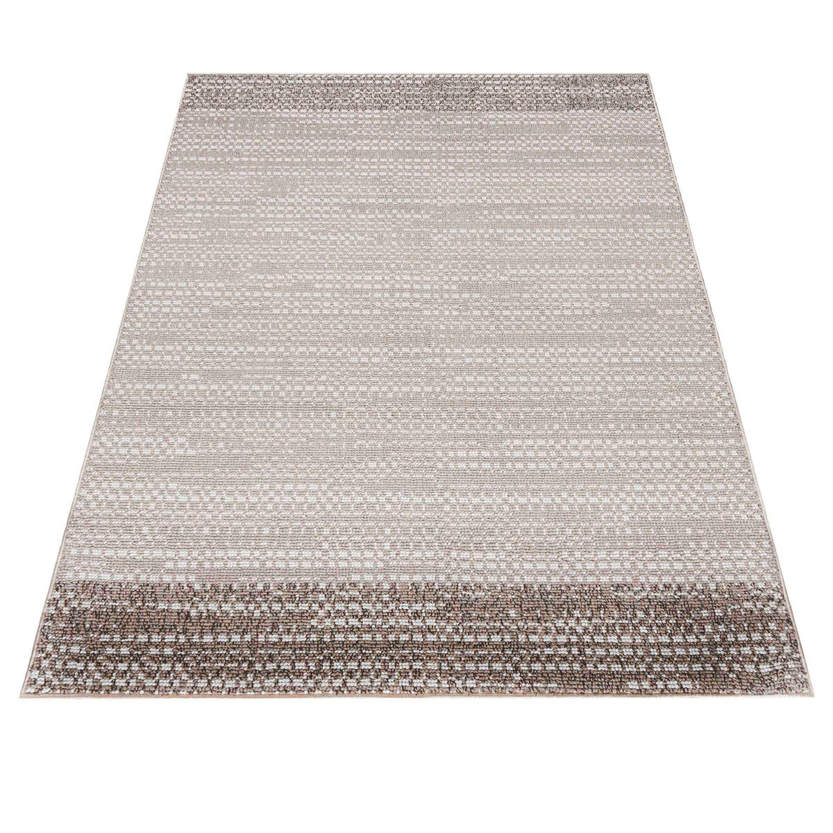 TEPPICH Lora PE14A Mazovia 80x150cm Beige Creme Abstrakt Kurzflor - Beige, Textil (80/150cm) - Mazovia