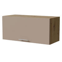 KLAPPHÄNGESCHRANK Brerra W4B/80 Eiche Artisan / RAL 1019 graubeige Matt 80 / 32,5 / 36cm mit Blum Aventos Klappenbeschlag - Graubraun/Eiche Artisan, Holz/Holzwerkstoff (80/36/32.5cm) - Feldmann-Wohnen