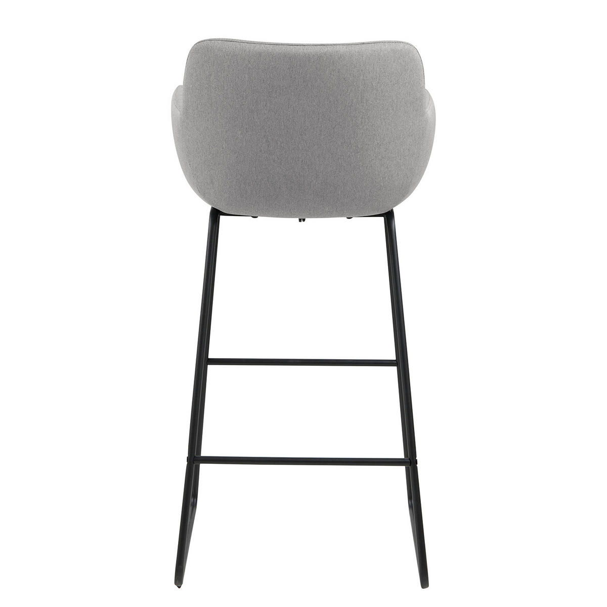 BARSTUHL - 2er-Set - Webstoff / Metall - Hellgrau, Textil/Metall (52/100/53cm) - home24