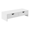 MONITORSTÄNDER Mänttä - Weiß, Holzwerkstoff (18/50/13cm) - [en.casa]