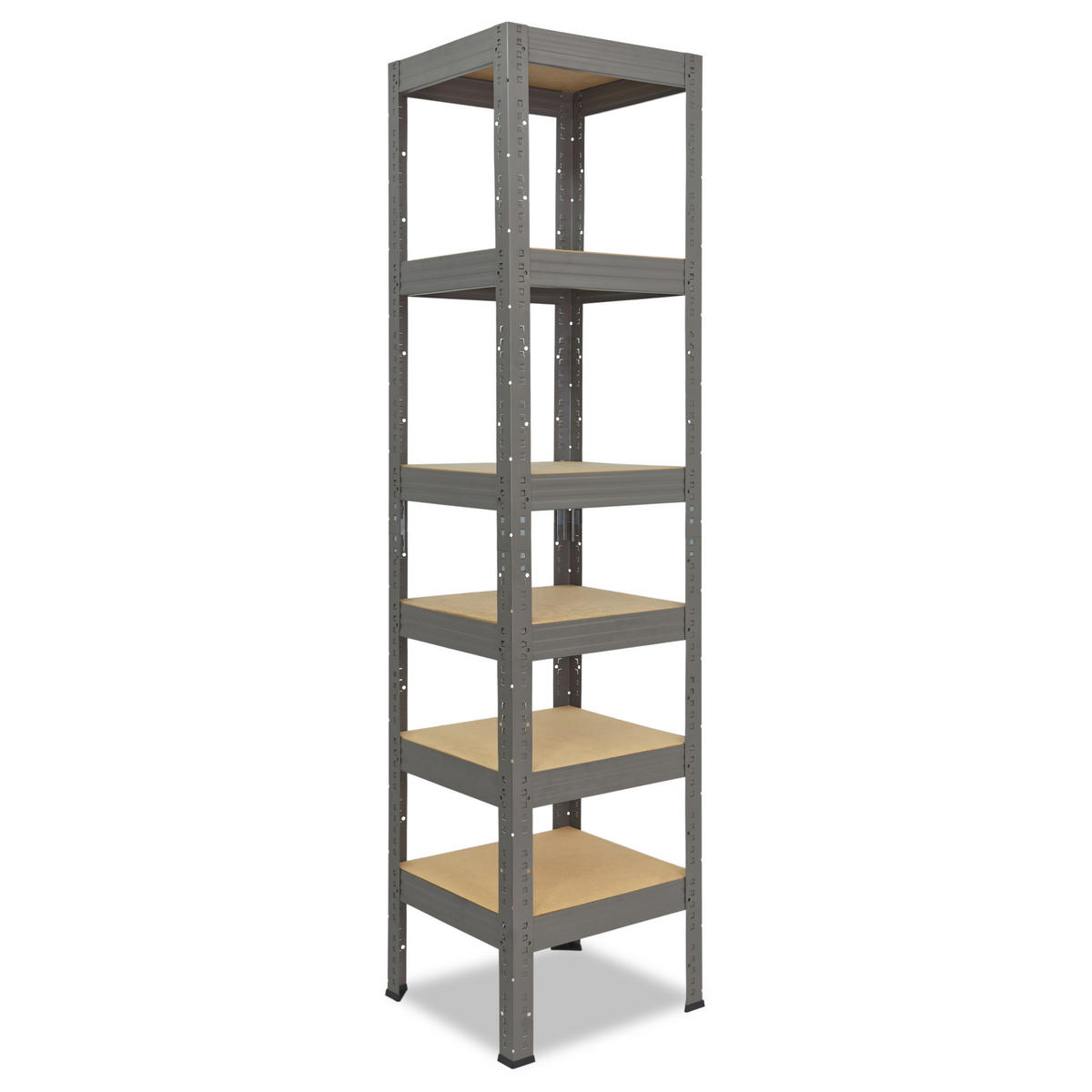 SCHWERLASTREGAL PRO 200x60x60 cm in grau mit 6 Böden und 166 kg Traglast pro Boden - Grau, Metall (60/200/60cm) - shelfplaza
