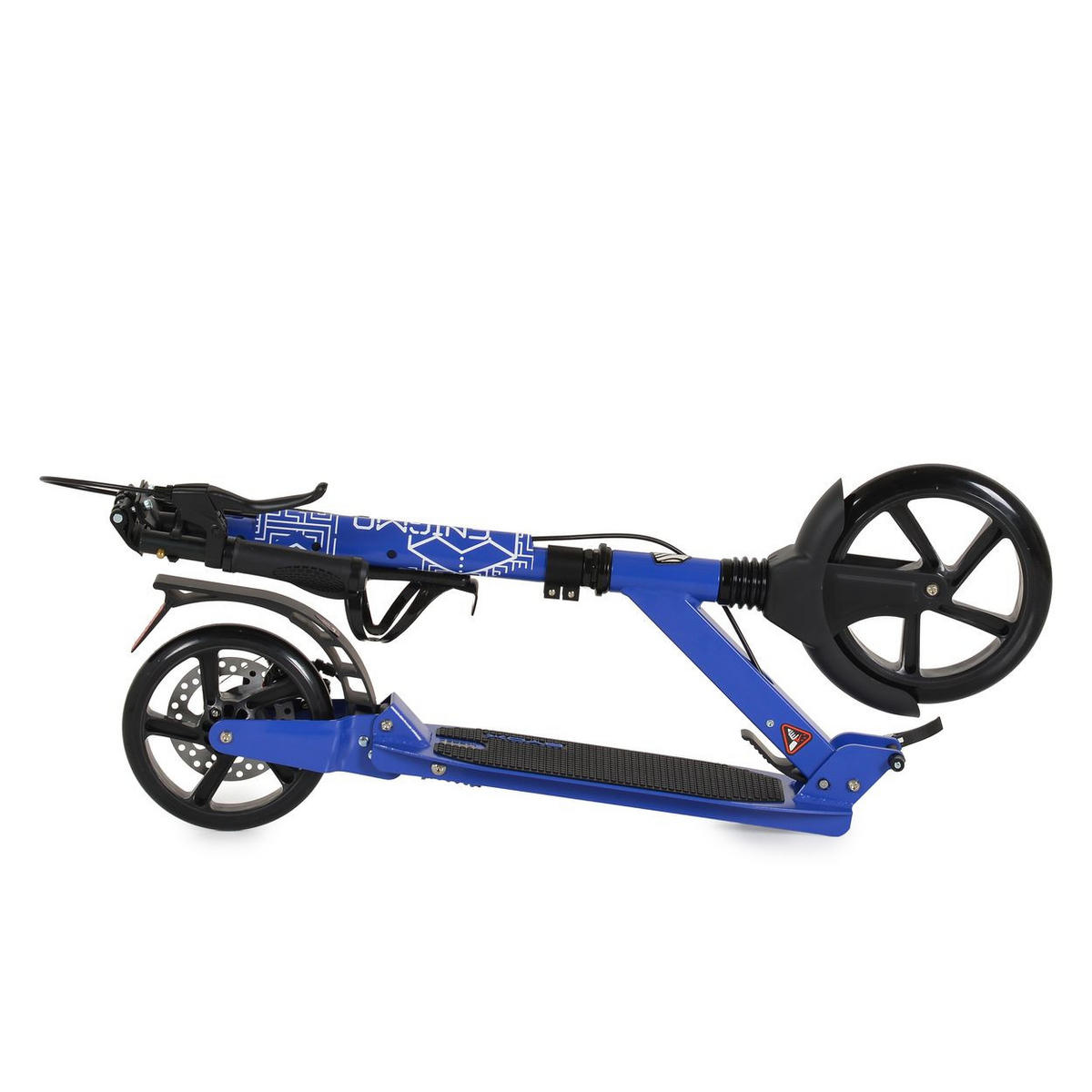 KINDERROLLER Enigma PU-Räder blau klappbar Ständer Getränkehalter Handbremse - Blau, Metall (90/40/100cm)
