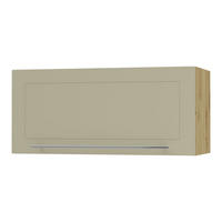 KLAPPHÄNGESCHRANK Kvantum W4B/80-AV Vanille Matt / Eiche Artisan Matt 80 / 32,5 / 36cm - Creme/Eiche Artisan, Holz/Holzwerkstoff (80/36/32.5cm) - Feldmann-Wohnen