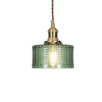 LED-HÄNGELEUCHTE Grün 4W 15/15/16-150 cm - Grün, Glas (15/15/16cm) - Authentics
