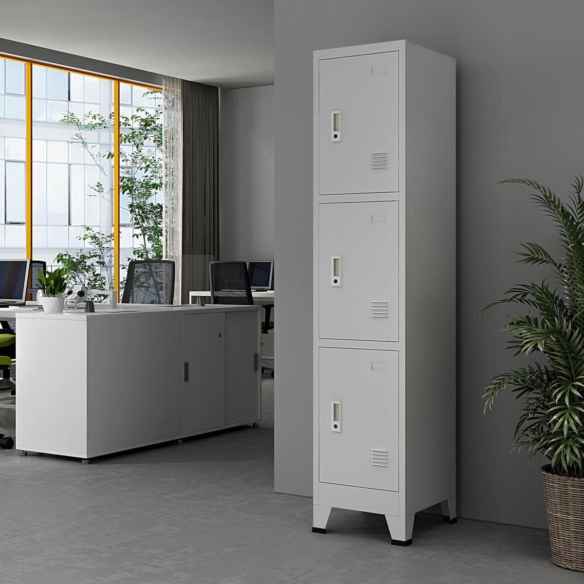 SPIND Joroinen - Grau, Metall (38/180/45cm) - [en.casa]
