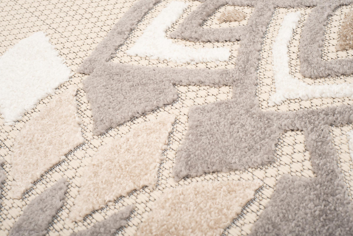 TEPPICH PATIO Creme 160/220 cm - Creme, Kunststoff (160/220cm) - Tapiso