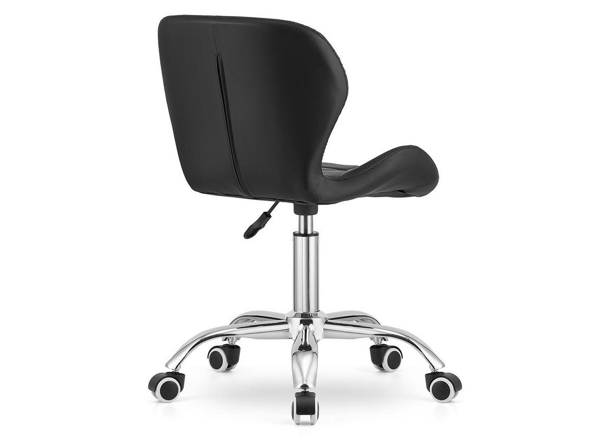 BÜROSTUHL Avola, schwarz - Schwarz, Leder (47.5/84.5/55.5cm)
