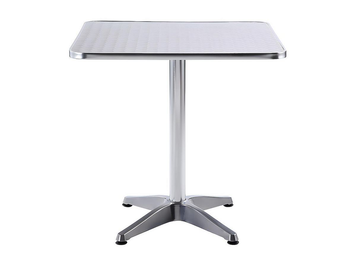 GARTENTISCH - 2 -Sitzer - Aluminium - silberfarben - MONTMARTRE - Silberfarben, Metall (70/70/70cm) - Vente-Unique