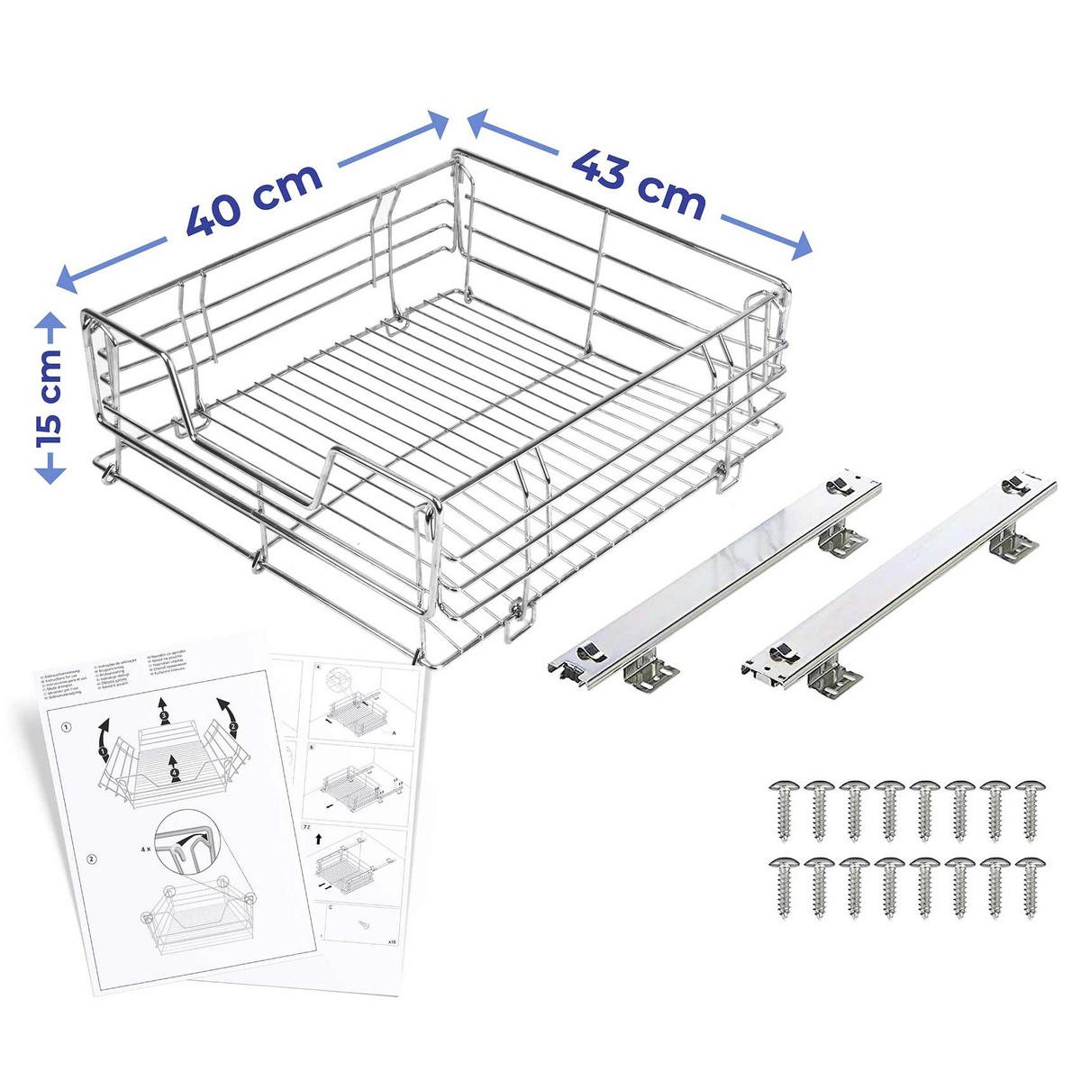 CHROM-OPTIK 40/51/18 cm - Silberfarben, Metall (51/18/40cm) - Maximex