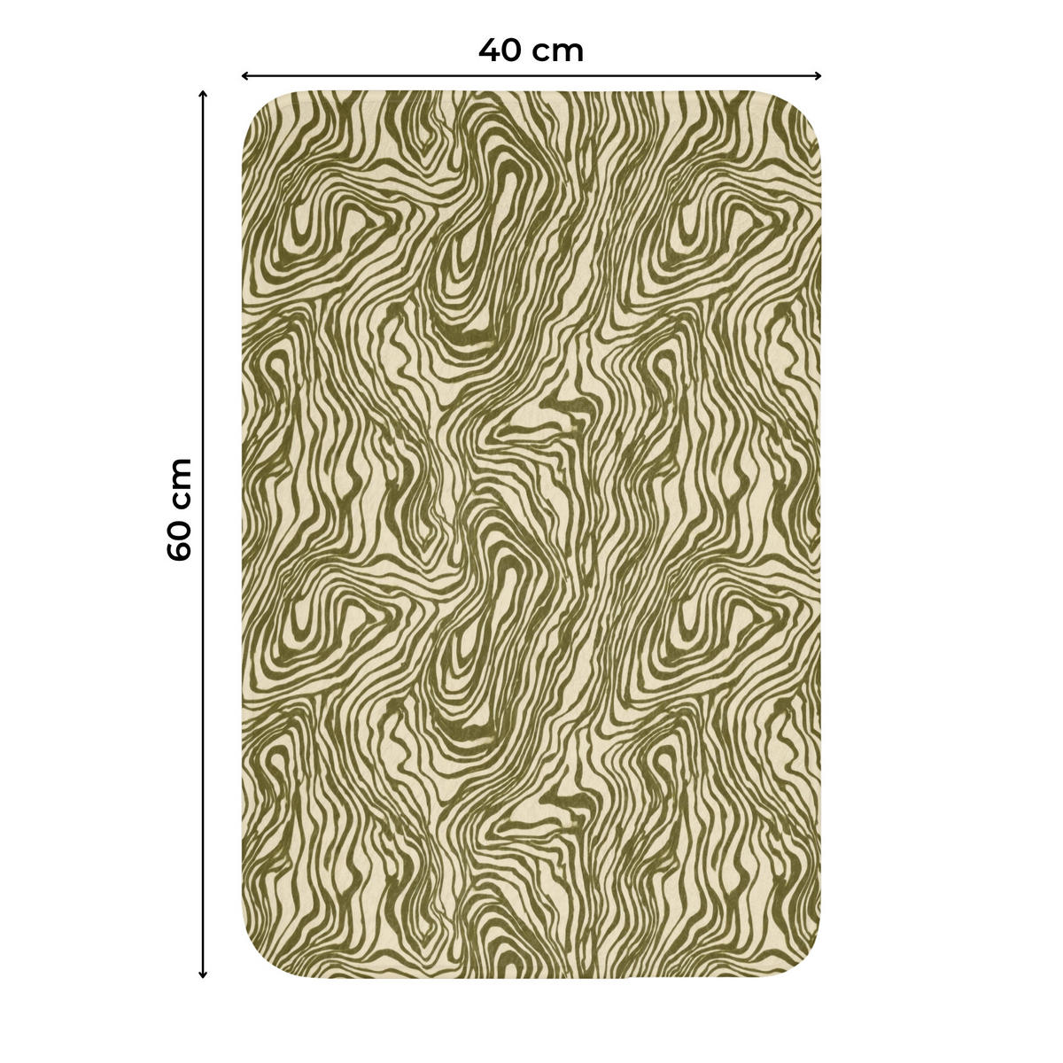 WC PŘEDLOŽKA Abstraktní - Mramor - Zelený 40x60 cm - tmavě zelená, textil/plast (40/1cm) - OnlyWow
