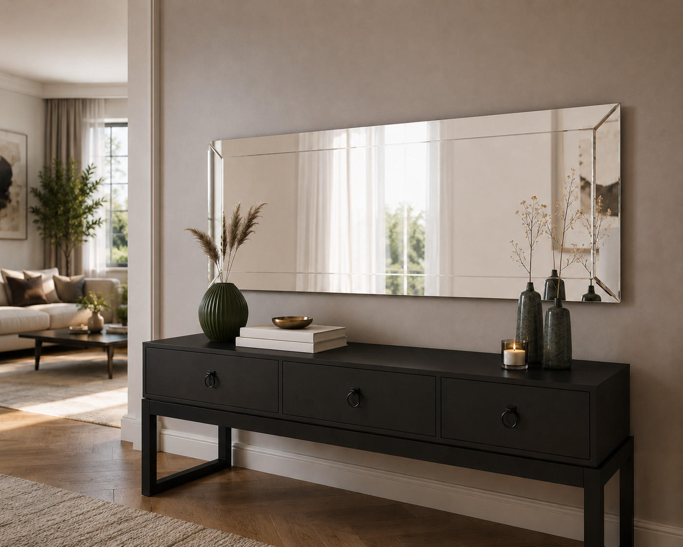 SPIEGEL Harmony 40x120cm - Transparent, Holzwerkstoff (120/40/3.5cm) - moebel17