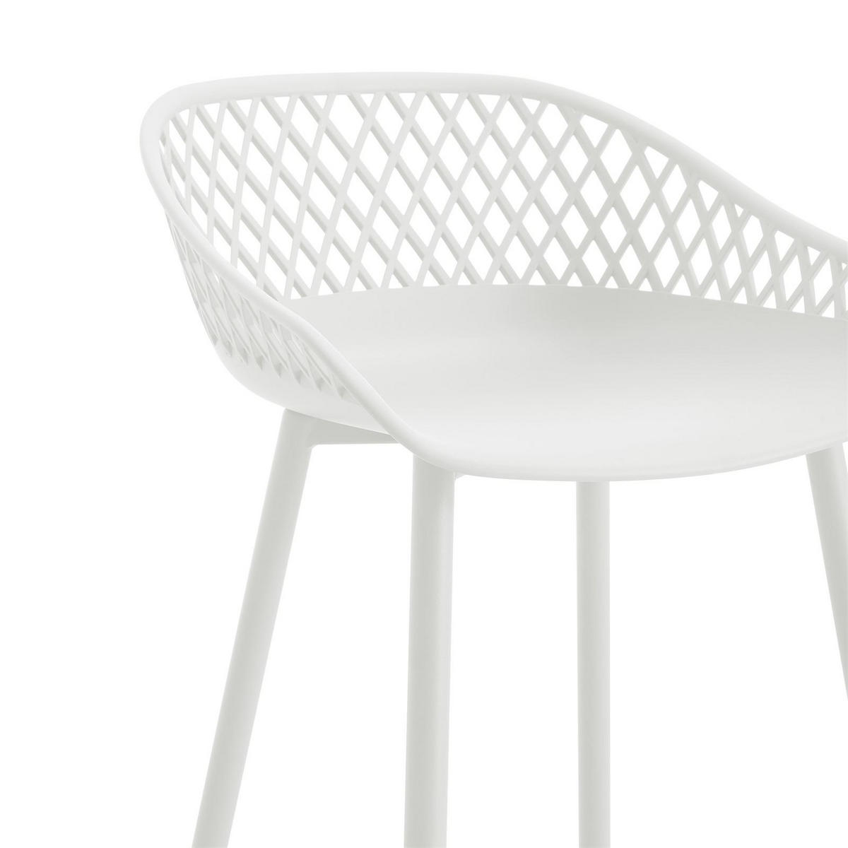 BARHOCKER IREK 2er-Set weiß/weiß - Weiß, Textil (47/99/49cm) - IDIMEX